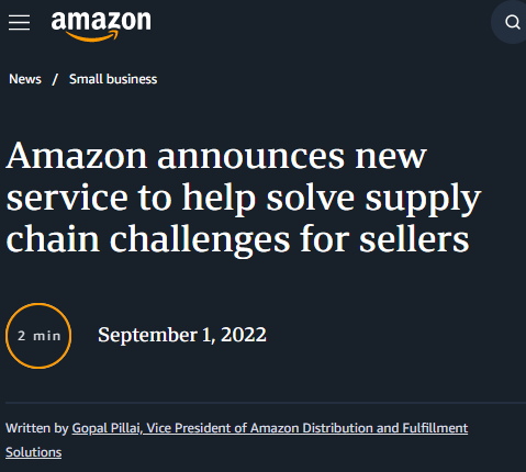 亚马逊推出供应链解决方案AWD 助力卖家应对库存管理挑战