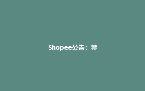 Shopee公告：禁止使用第三方插件访问Shopee网站